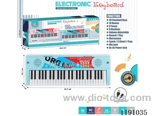 49 Keys Multifunction Electronic Piano with Microphone, USB Cable (Green) Color Silkscreen