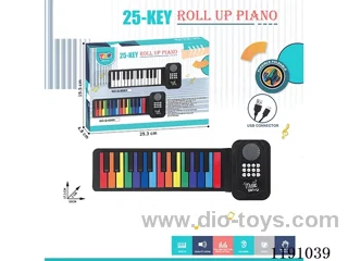 25-key Rainbow Silicone Piano w/USB Cable