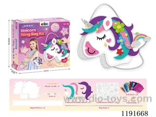 Handmade felt knitting bag diy material bag + 3D spot colour stickers (laser stickers) 2 in 1