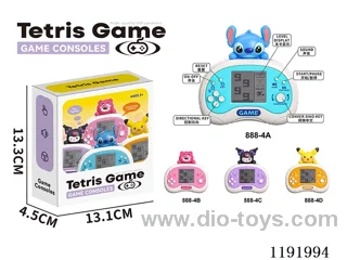 Tetris game machine Blue/Purple/Yellow/Red Mixed/Single W L/M not included 2*AAA