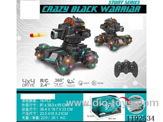 2.4G rc stunt car with light/soft bullet included battery