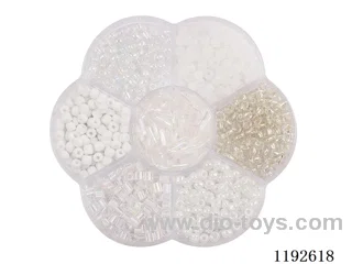 DIY Jewelry Set(Rice beads + tube beads + thread (7 compartments))