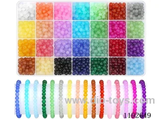 DIY Jewelry Set(6cc coloured beads + wire (28pcs))