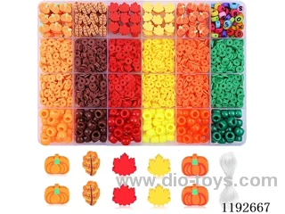 DIY Jewelry Set(Soft Pottery Tablet + Soft Pottery + Alphabet Beads + Bucket Beads + Thread (24 compartments))