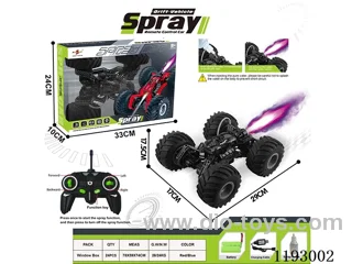 27MHZ rc stunt car with spray included battery