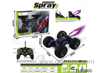 27MHZ rc stunt car with spray included battery