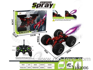27MHZ rc stunt car with spray included battery