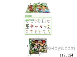 Dinosaur Scene Set + 1 Inertia Transport Vehicle