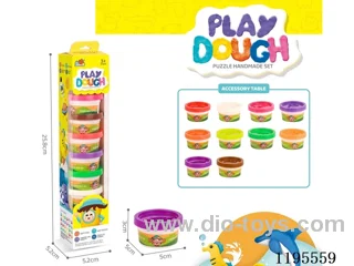 10 Bottles of Colorful Clay