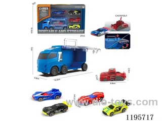Blue square head small storage car AB car boy 4 catapults