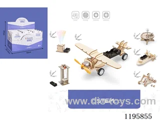 Wooden assembling science experiment 6 in 1 -12PCS/box