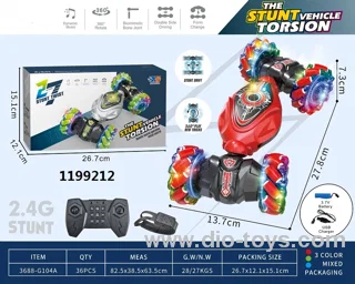 2.4G twist RC stunt car in color box