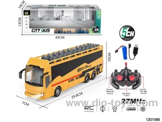 1:24 27mhz 5ch RC bus with light included battery