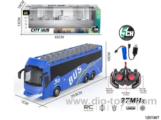 1:24 27mhz 5ch RC bus with light included battery