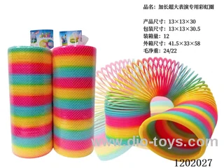 Extra-long and extra-large rainbow hoop for performances