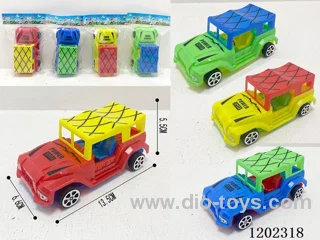 free wheel car 4 colors mixed
