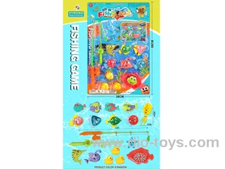 Fishing Set Large (Cartoon Fish + Magnetic Double Pole 18 Pcs Set)
