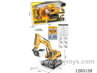 11ch alloy rc excavator (light. Music)included battery