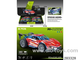 6PCS pull back car W L/M 3 colors mixed