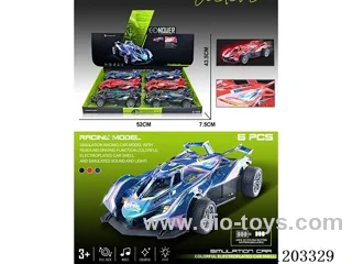 6PCS pull back car W L/M 3 colors mixed