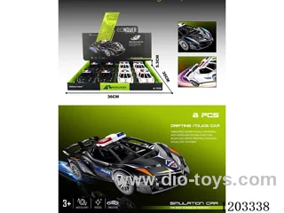 8PCS Drift Police Bike (2 4-color mix)