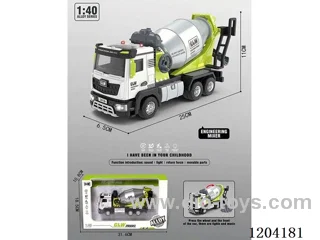 1:40 alloy inertia mixer truck