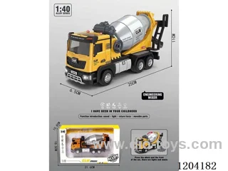 1:40 alloy inertia mixer truck