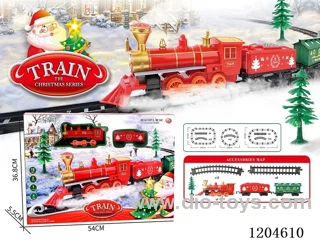 Christmas electric lights music track train (including electricity) Lithium battery with USB cable