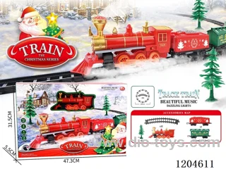 Christmas electric Lights Music Track Train (battery not included)