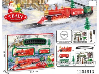 (GCC) Electric Light Music Christmas Rail Train (battery not included)