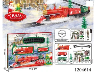 (GCC) Electric Light Music Christmas Rail Train (battery not included)