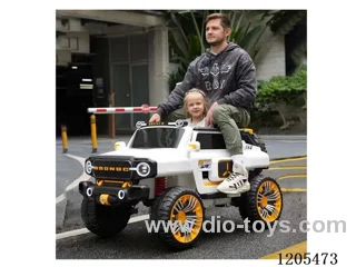Children's electric car/12v10A battery, 390 motor four-wheel drive, dual door, one click installation of steering wheel, central control panel, one click start, 2.4G one-on-one Bluetooth remote control, 3-speed regulation, slow start, front and rear sway function, remote control one click brake func