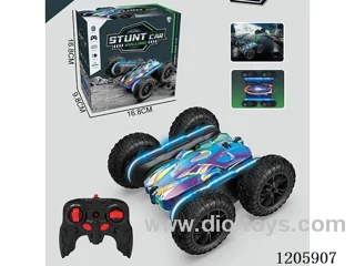 2.4G 4-wheel rc stunt car with light included battery