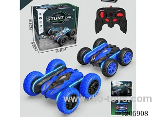 2.4G 4-wheel rc stunt car with light included battery