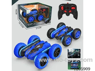 2.4G 4-wheel rc stunt car with light included battery