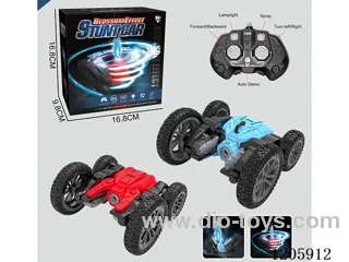 2.4G rc stunt car with light/spray included battery