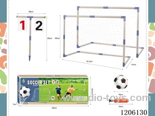 Scoring soccer goal set with two goals