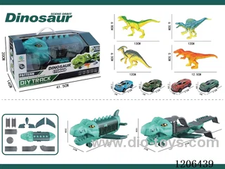 Dinosaur track storage inertia airplane