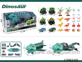 Dinosaur track storage inertia airplane
