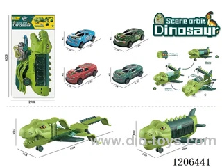 Dinosaur track storage inertia airplane