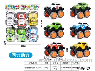 Cartoon off-road metal pull-back car