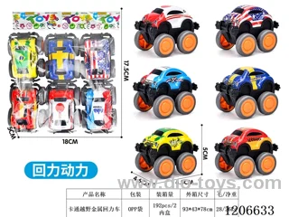 Cartoon off-road metal pull-back car
