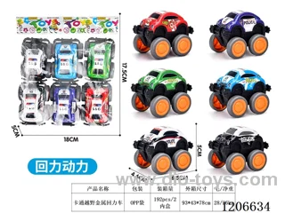 Cartoon off-road metal pull-back car