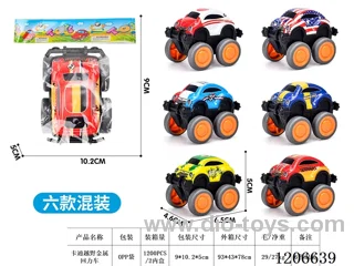 Cartoon off-road metal pull-back car