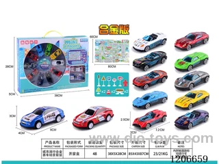 City Alloy sliding racing scene set