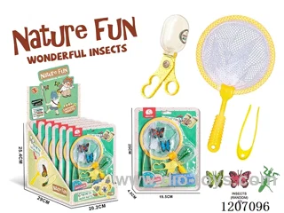 Straw observation clip set with 3 insects (6pcs/ display box)