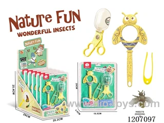 Straw magnifying glass with outdoor observation clip set (6pcs/ display box)