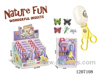 Straw observation clip with 4 insects (10pcs/ display box)