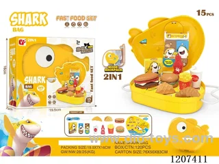 Shark fast food set small backpack
