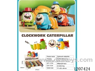 Wind-up Caterpillar (4-color mixed to Pack)12PCS